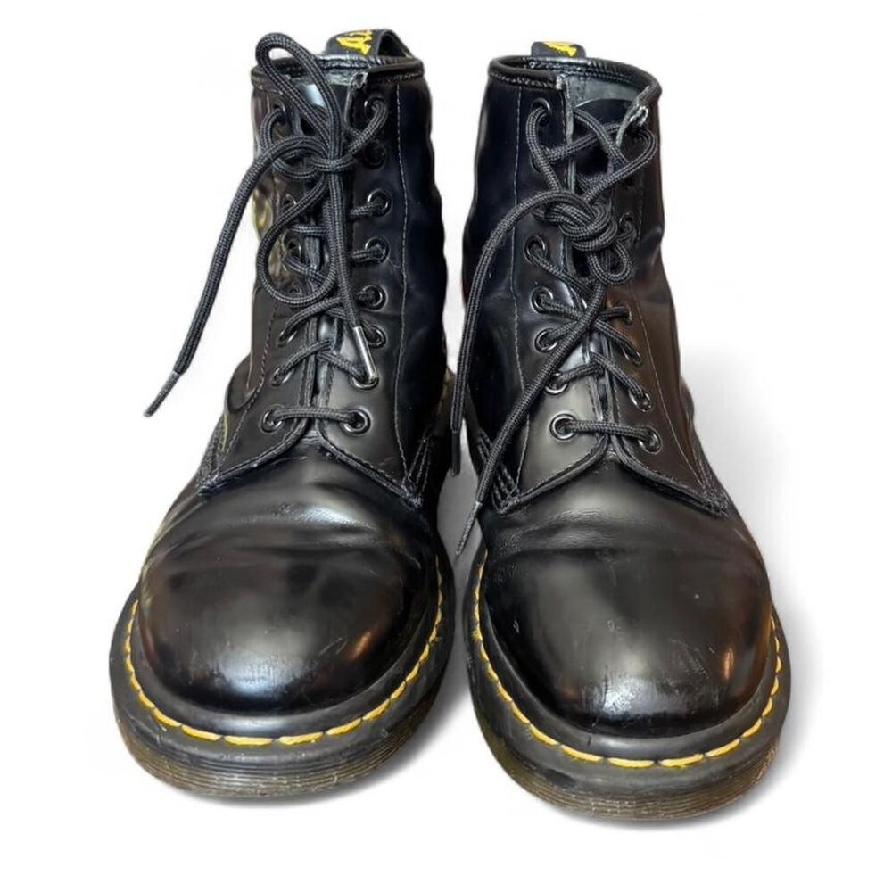 Dr. Martens 1460 Black Smooth Leather Lace Up Combat Boots Men’s 7 Women’s 8